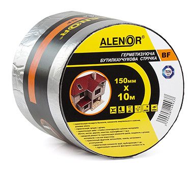 Стрічка герметизуюча Alenor BF 150  мм х 10 м бутилкаучукова фольгована