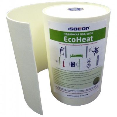 Підкладка під шпалери Ізолон ECOHEAT для теплоізоляції та звукоізоляції